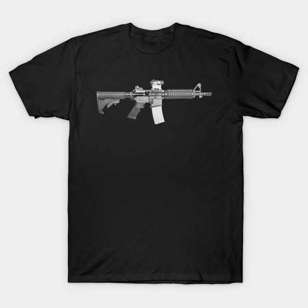 M16 - Fully Automatic Assault Rifle - AR15 T-Shirt by RainingSpiders